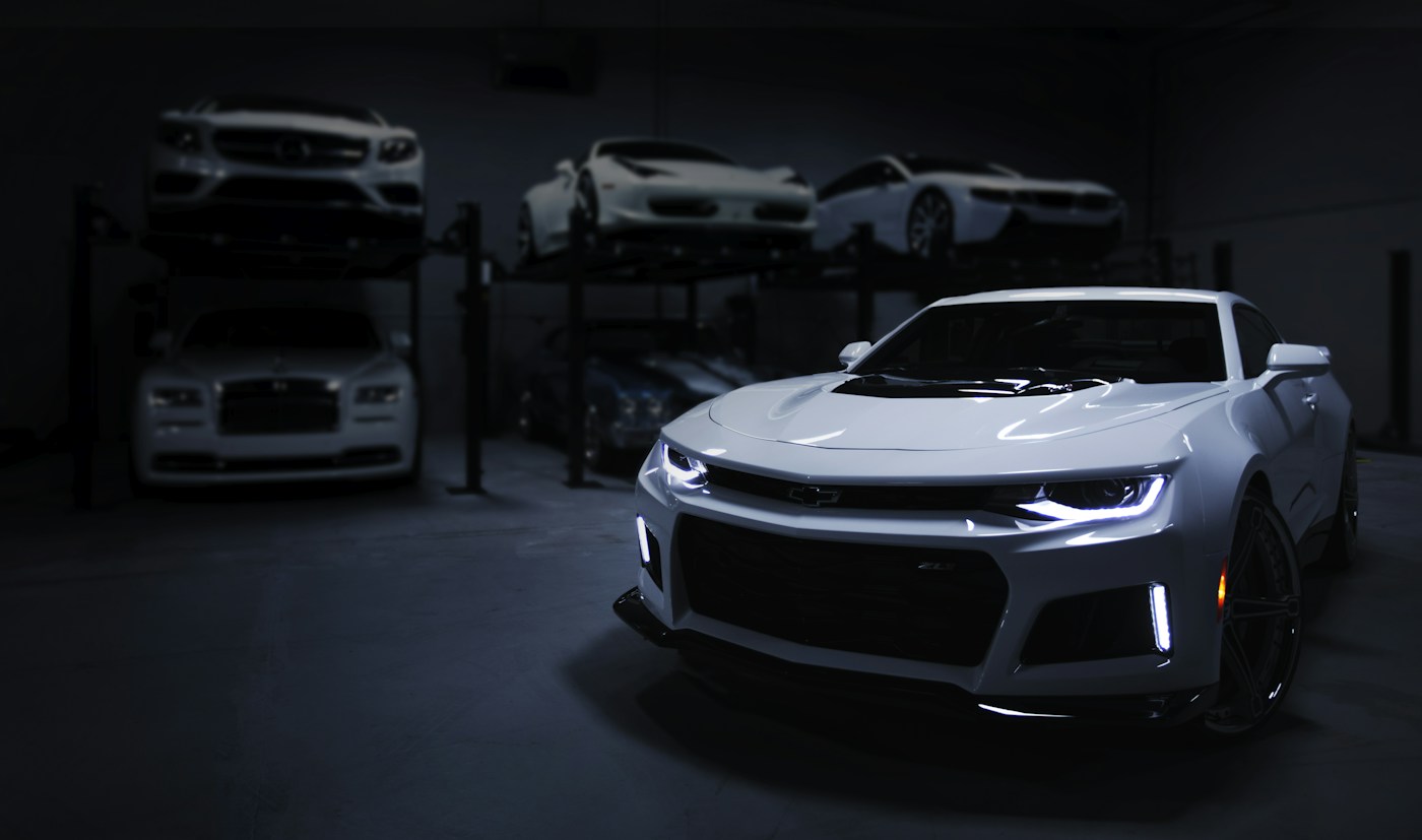 A sports car with a glossy painted finish